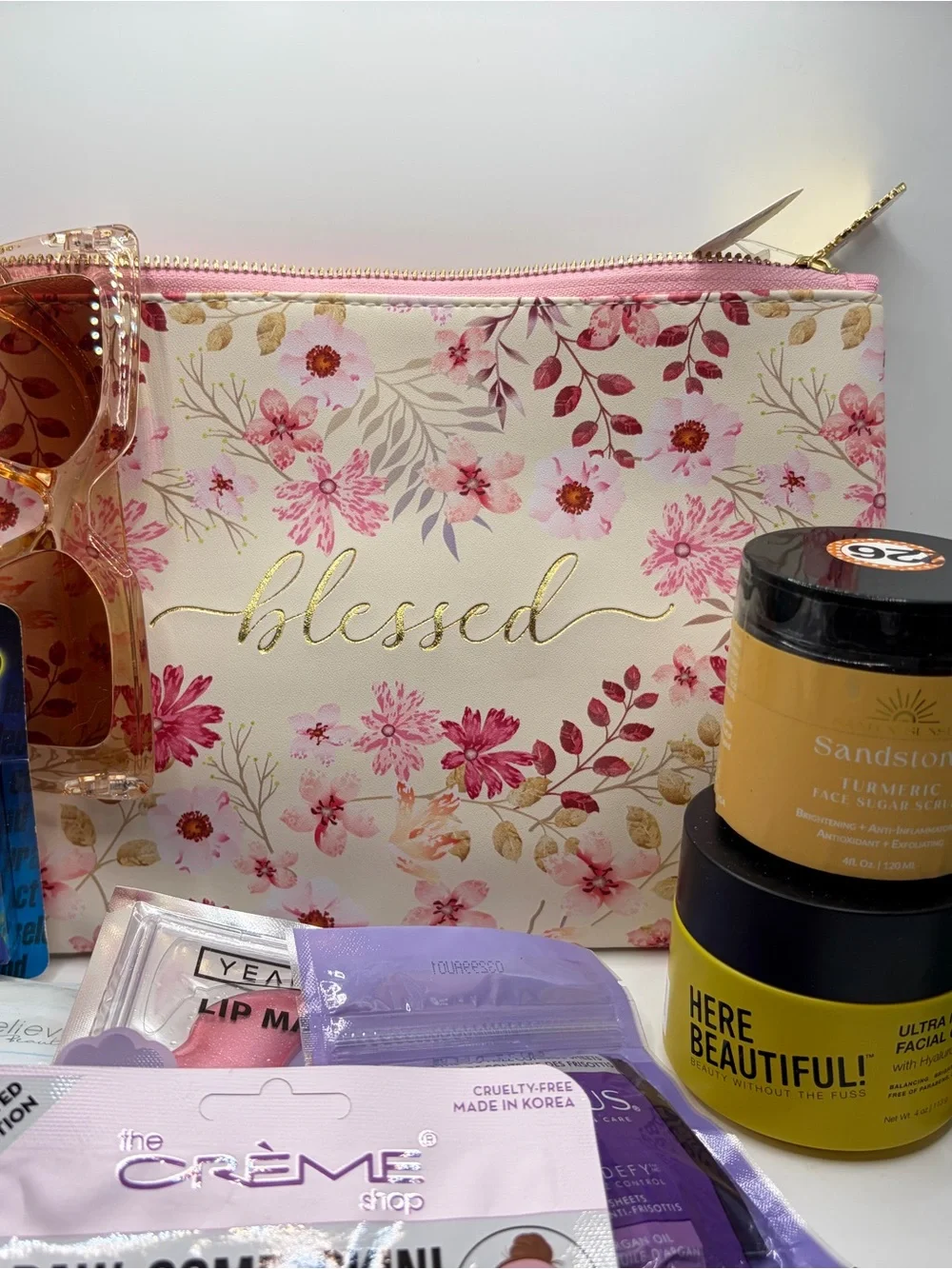 Make up bag, Sunnies multiple make up items including the Creme shop!